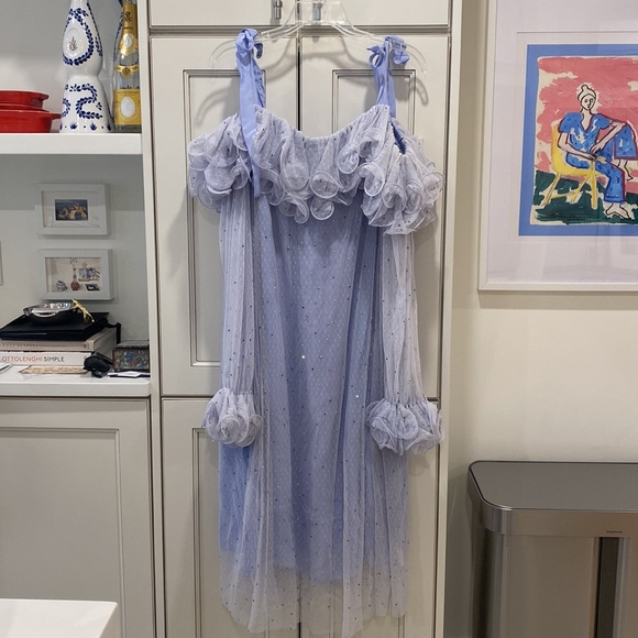 NWT Stine Goya Off-the-Shoulder Gown with Crystals - Picture 2 of 8